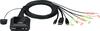KVM-lüliti Aten CS52DP 2-Port USB-C DisplayPort, must