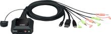 KVM-lüliti Aten CS52DP 2-Port USB-C DisplayPort, must