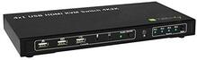 KVM lüliti Techly KVM-HDMI4U, 4x1, must