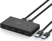 USB lüliti UGREEN 4x USB 3.2 Gen 1, must