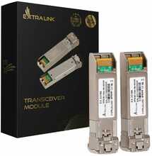 SFP28 moodul Extralink 25G, 2 tk, 25Gbps, LC/UPC Duplex, 1310nm, 10km, ühemoodiline, DOM