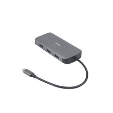 USB-C dokkimisjaam DELTACO, 9in1, hõbedane