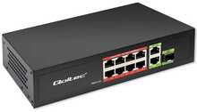 Võrgulüliti Qoltec SWITCH FAST Ethernet PoE, 8x RJ45, 120 W