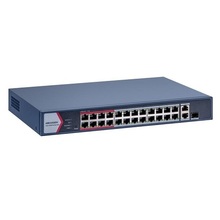 Võrgulüliti Hikvision DS-3E1326P-EI/M, hall, 24-Port PoE 230W