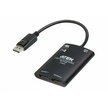 Aten VS92DP-AT, 2 pordiga True 4K DisplayPort MST jagaja, must