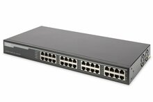 Võrgulüliti Digitus DN-95116, 16-port Gigabit Ethernet, PoE, 1U, hall