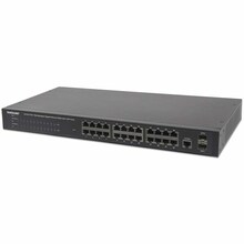 Võrgulüliti Intellinet 560559, 24p Gigabit PoE+ 2x SFP