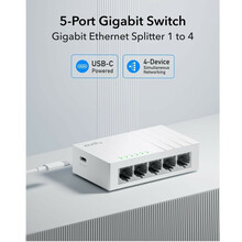 Võrgulüliti Cudy GS105U, must/valge