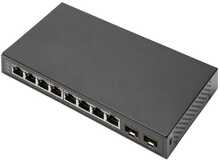 Võrgulüliti Digitus DN-80067, 8 pordiga + 2SFP, must
