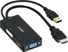 Adapter Lindy 38182 HDMI to DisplayPort, DVI ja VGA, must