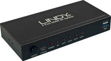 Videosignaali jagaja Lindy 38159, 4 Port HDMI, must