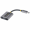 Heliadapter StarTech USB-C, dual 3,5 mm