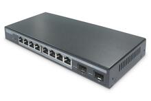 Võrgulüliti Digitus DN-95344, must, 8-Port Gigabit PoE