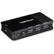 USB jagaja Trendnet TK-U404, must