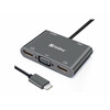 USB-C dokk Sandberg 136-35, 2xHDMI+1xVGA+USB+PD, hall