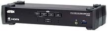 Lüliti Aten CS1824 4 pordiga USB 3.0 4K HDMI KVMP, must