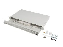 Fiiberoptiline jaotuspaneel LANBERG 24XSC DUPLEX / 24XLC QUAD RACK 19 1U, hall