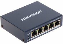 Võrgulüliti Hikvision DS-3E0505P-E, 5 pordiga, 4 PoE porti