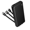Akupank Borofone BJ79 Clever 10000 mAh, USB, Type-C ja Lightning kaablid, must