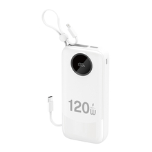 Akupank Dudao K13Pro 20000 mAh, integreeritud kaabliga, valge