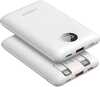 Välise aku Veger C11C (W1170) 10000 mAh, sisseehitatud kaablitega Type C / Lightning, 22.5 W, valge