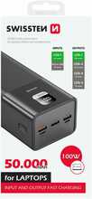 Akupank Swissten Power Line 50000 mAh, 100 W, must