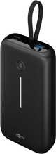 Akupank Goobay 20000 mAh, integreeritud USB-C kaabel, must