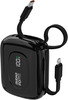 Akupank Dudao K32 10000 mAh, 22.5 W, integreeritud USB-C / Lightning kaabliga, must