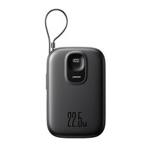 Akupank Joyroom JR-PBF17, 10000 mAh, 22.5 W, must, sisseehitatud USB-C kaabliga