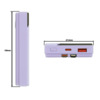 Akupank Tellur Power Bank 10000 mAh, USB-C + Lightning, lilla