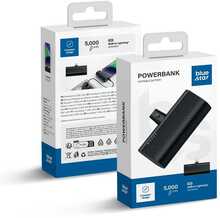 Akupank Blue Star W0556P 5000 mAh, sisseehitatud Lightning-ühendusega, must