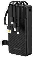 Varutoiteallikas Dudao K11 Pro 20000 mAh, sisseehitatud kaablitega, must