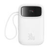 Akupank Baseus QPow 2 10000 mAh, 30 W, valge