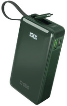 Akupank SBS LCD Power Bank 10000 mAh, 20 W, roheline