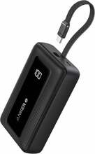 Akupank Anker A1689H11, 20000 mAh, 30 W, must, integreeritud USB-C kaabliga