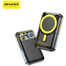 Väline aku Awei PA-10 10000 mAh, induktiivne MagSafe, must