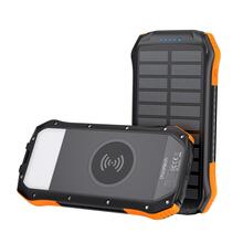 Akupank Choetech B659 Solar 10000 mAh, must/oranž