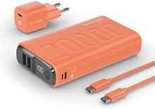 Akupank Realpower PB-20000, 20000 mAh, 18 - 22.5 W, oranž
