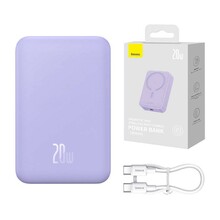 Akupank Baseus Magnetic Mini 20000 mAh, 20 W, lilla