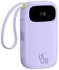Akupank Baseus EnerFill FC31 20000 mAh, 45 W, ekraaniga, USB-C ja Lightning kaablitega, lilla