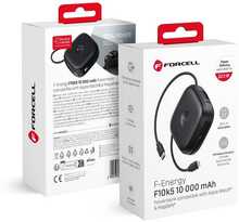 Varutoiteallikas FORCELL F-ENERGY F10K5, 10000 mAh, 22.5 W, must