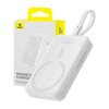 Akupank Baseus Magnetic Mini 10000 mAh, 30 W, valge