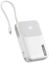 Akupank Alogic Tandem+ 20000 mAh, USB-C ja Lightning, valge