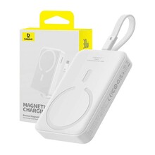 Akupank Baseus Magnetic Mini 10000 mAh, 30 W, valge