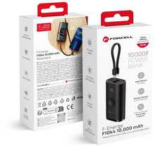 Varutoiteallikas FORCELL F-ENERGY F10K4, 10000 mAh, 22.5 W, must