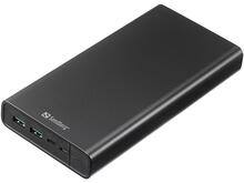 Akupank Sandberg Powerbank USB-C PD 38400 mAh, 100 W, must