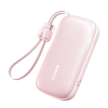 Akupank Baseus EnerFill FC21 Qpow 3 Ultra 20000 mAh, 22.5 W, ekraaniga ja kaabliga, roosa