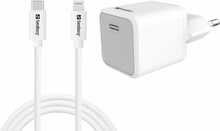 USB-C vahelduvvoolu laadija Sandberg 20W + Lightning