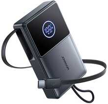 Väline aku Joyroom JR-PR1 10000 mAh, 22.5 W, sisseehitatud USB-C kaabliga, must