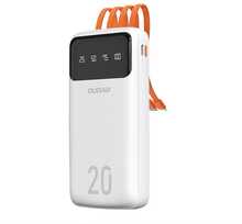 Akupank Dudao K6Pro+ 20000 mAh, USB-C, micro USB, Lightning, valge